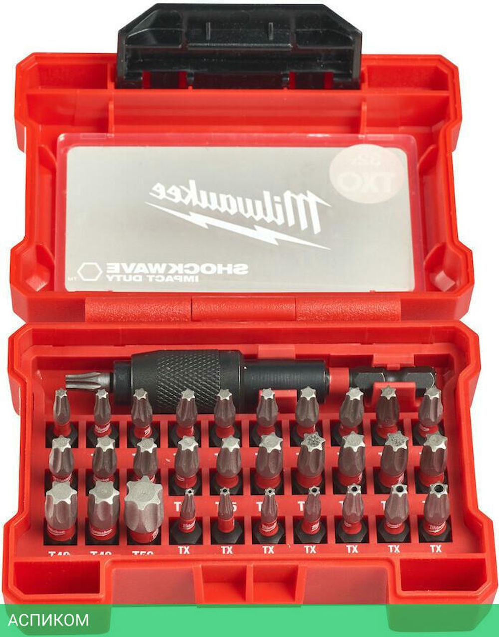 Набор бит Milwaukee Shockwave 32шт в пластиковом кейсе (4932471586)