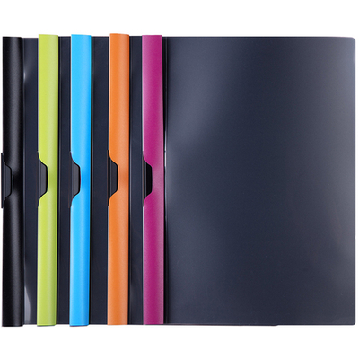 Папка с клипом DELI А4 для сшивания листов, 300 мкм, корешок 10 мм, ассорти