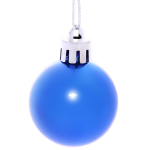 Новогодние шары 3 см (набор 9 шт) «Глянец», синий