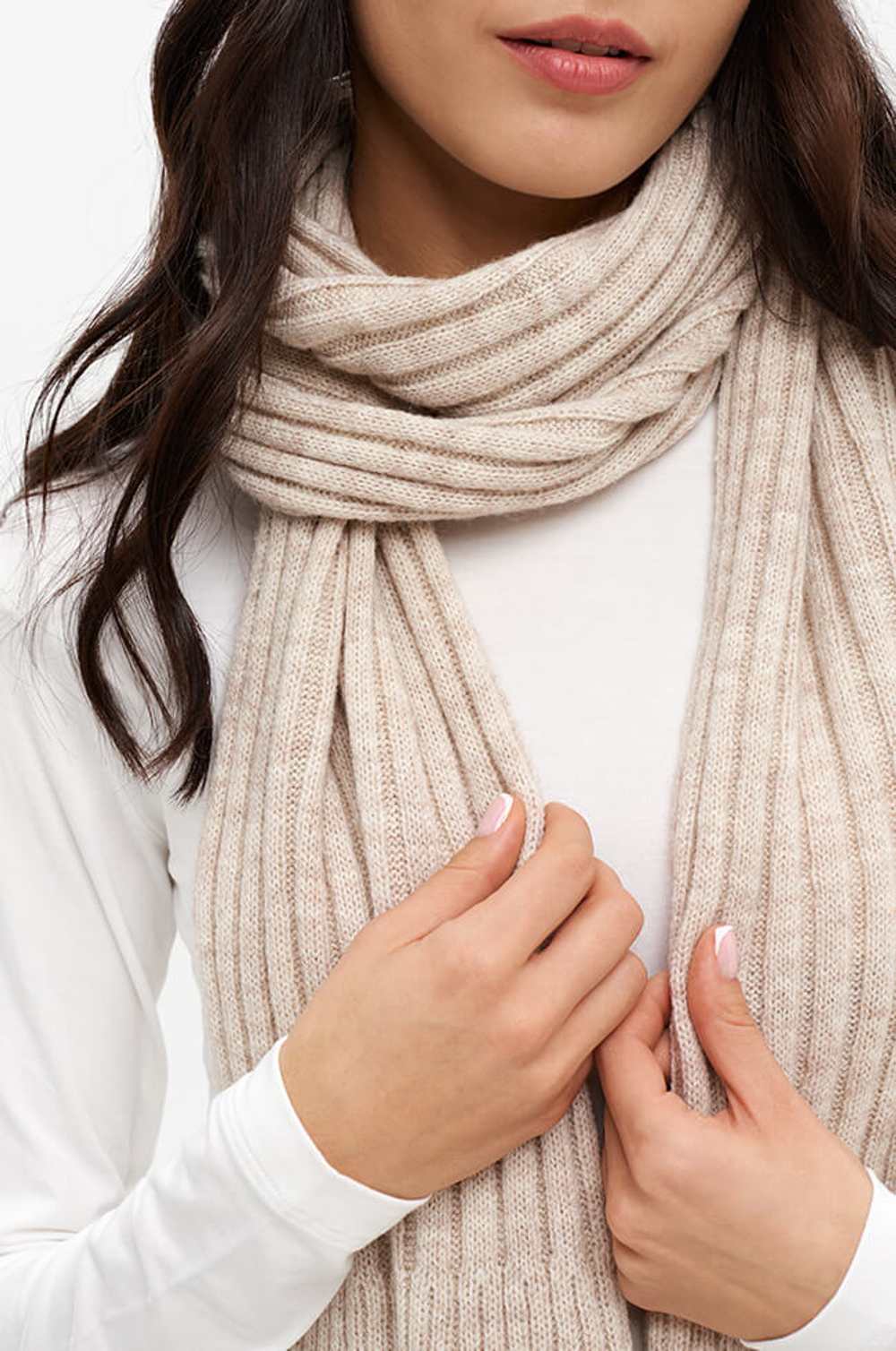 8407 Шарф женский (бежевый)