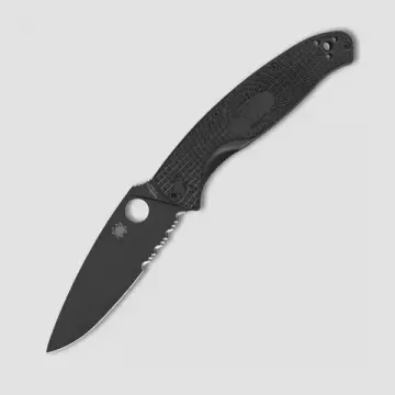 Складной нож Spyderco Resilience Lightweight Black Blade 142PSBBK c клинком из стали 8Cr13MoV, рукоять FRN