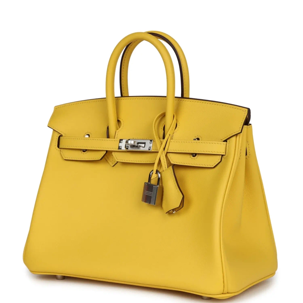 Оригинальная женская сумка из коллекции B с палладиевой фурнитурой Hermès Birkin