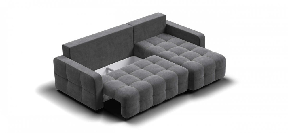 Угловой диван Денди Рогожка Мальмо серый