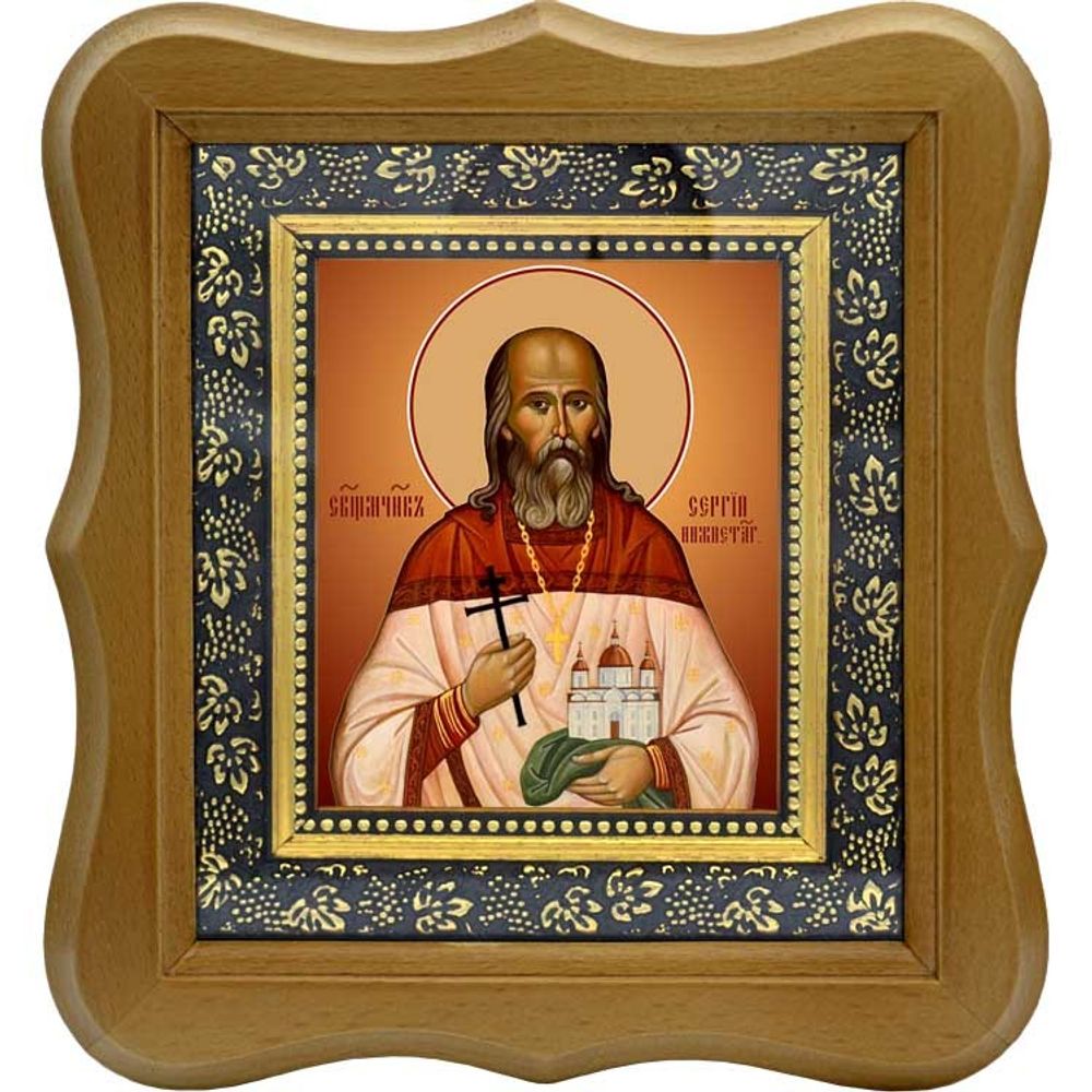 Сергий Нижнетагильский (Увицкий), священномученик, пресвитер. Икона на холсте.
