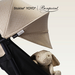 Коляска прогулочная Stokke YOYO3 рама чёрная Black Bonpoint Beige