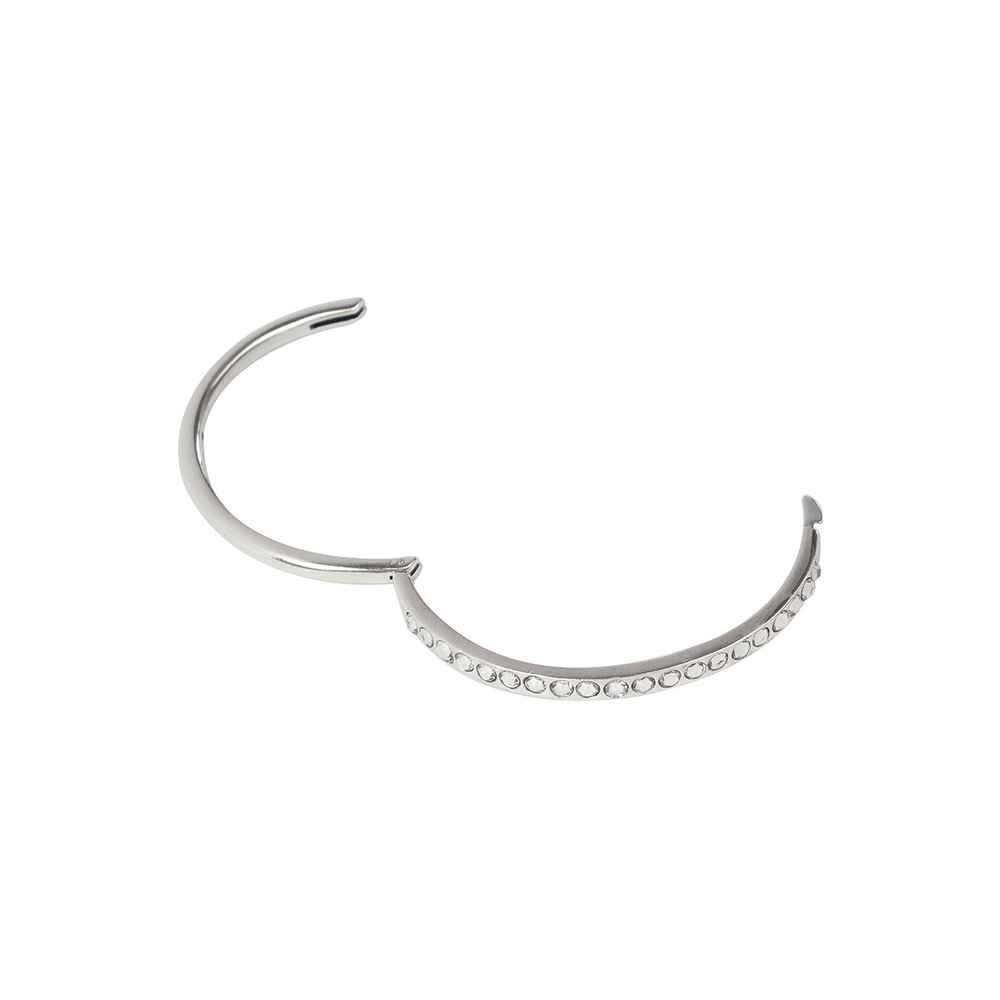 "Транч" браслет в серебряном покрытии из коллекции "Elementary" от Jenavi  с замком зажим