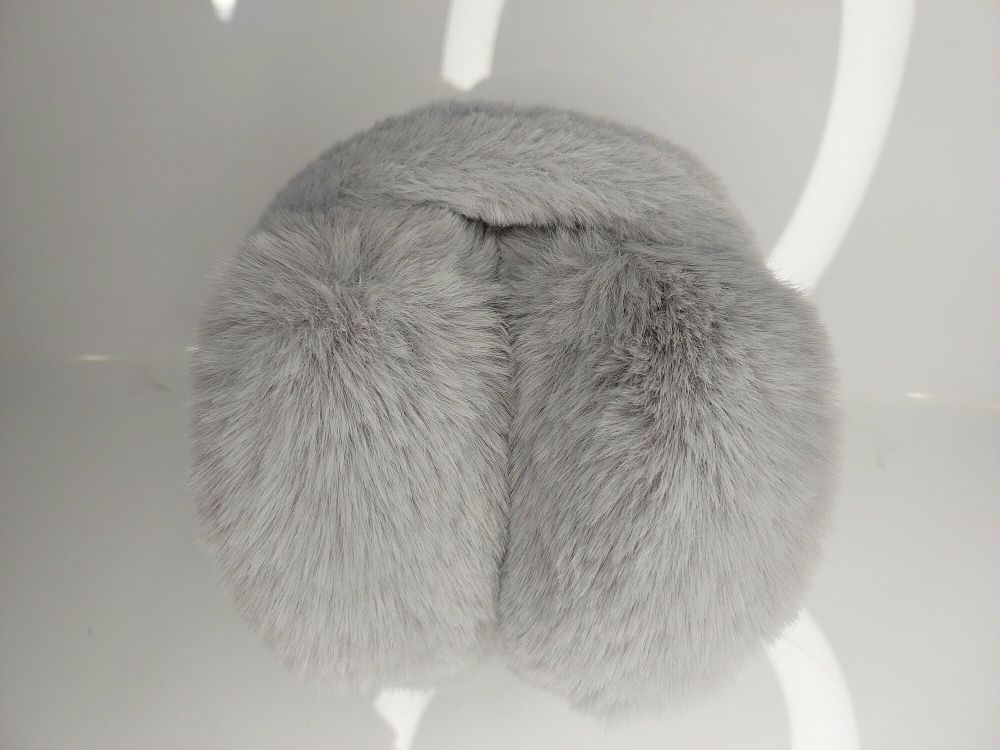 Наушники , меховые, мягкие, серые, унисекс, для занятия спортом  зимой и демисезона