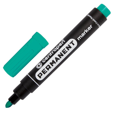 Маркер перманентный (стеклограф), зеленый (12003801), 1шт.