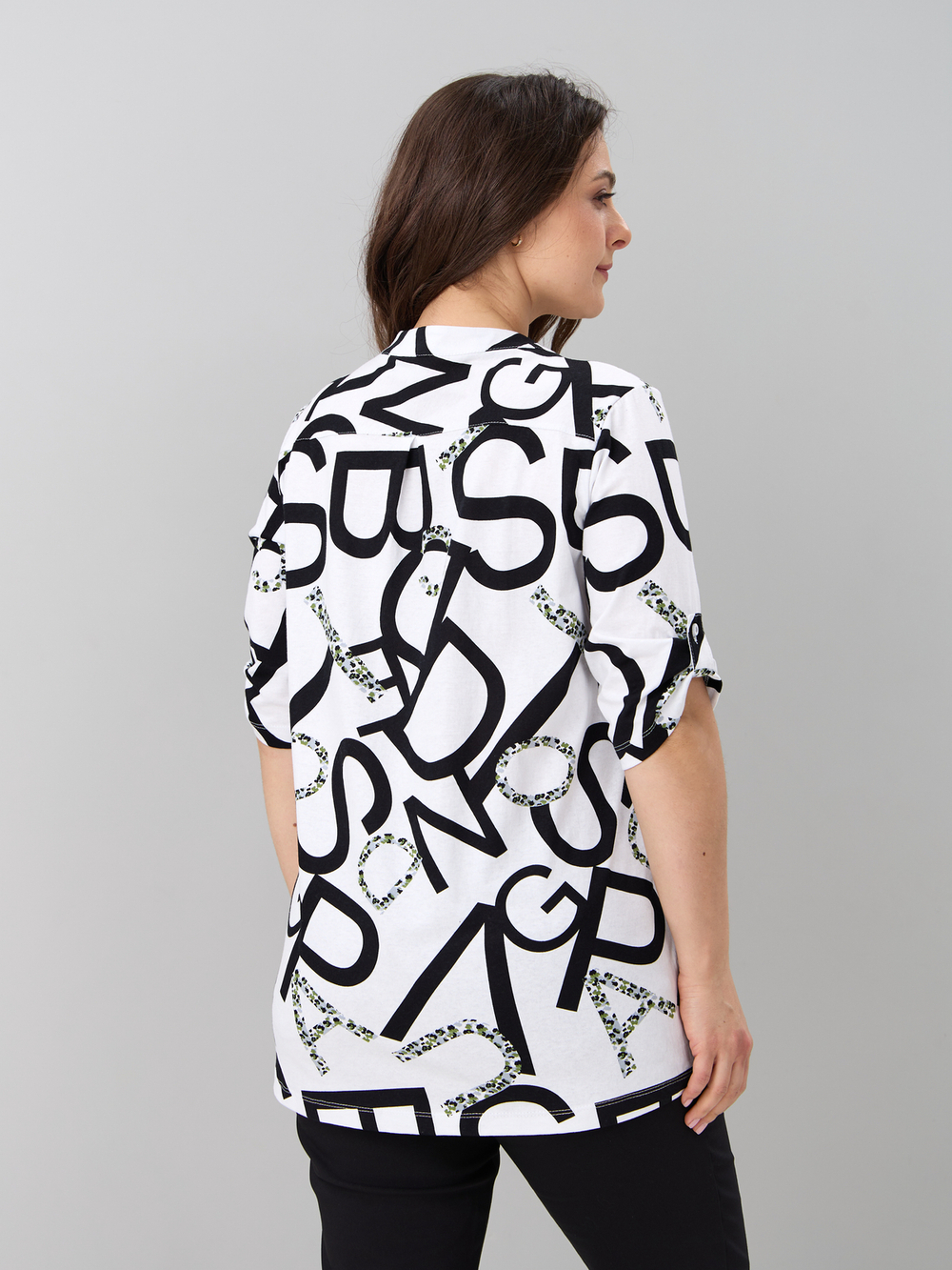 Блузка БЛ-131/белый-большиебуквы