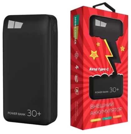 Портативный аккумулятор 30000 mAh PB52-30 More choice black