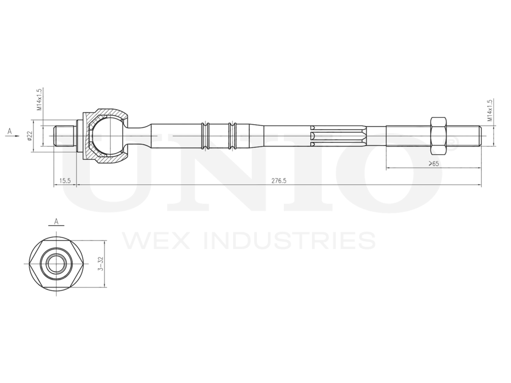 Тяга рулевая UNIO SSP-30078