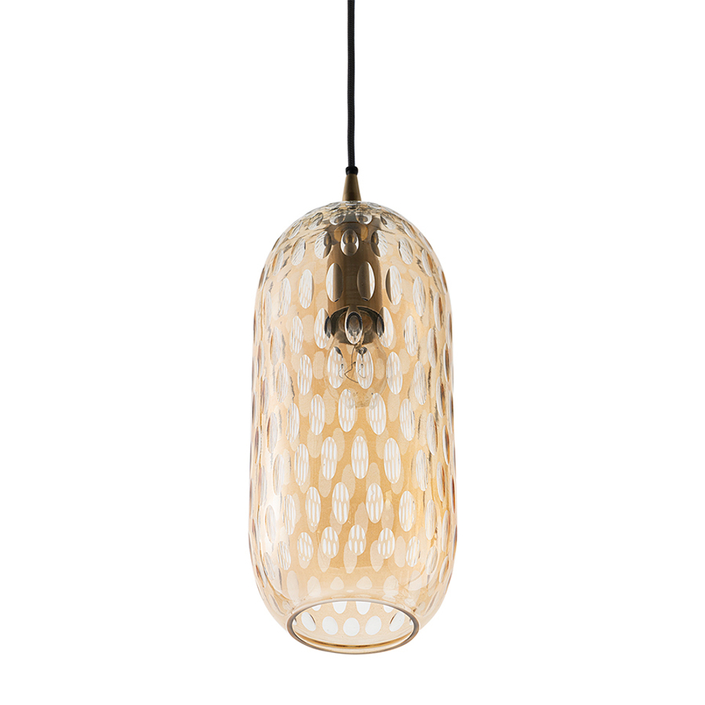 Светильник подвесной mystic aura, D26 см, янтарно-золотой