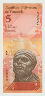 Venezuela, 5 Bolívares, 2009, UNC