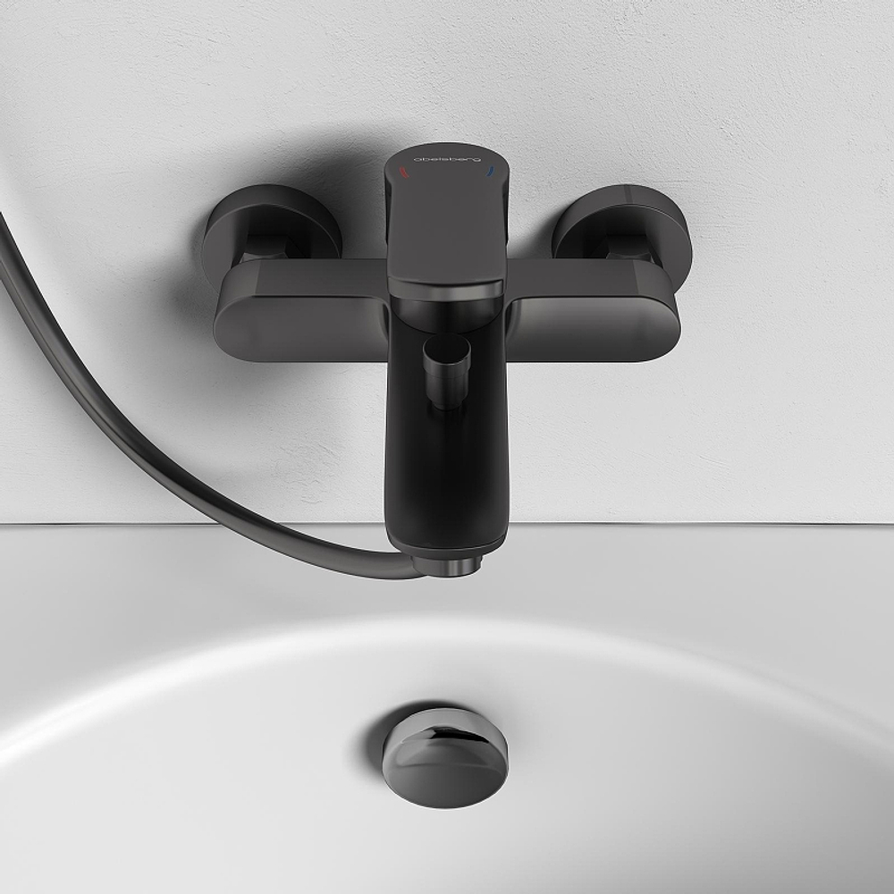 Смеситель для ванны Abelsberg Lineara UNF25747GM цвет Космическая сталь