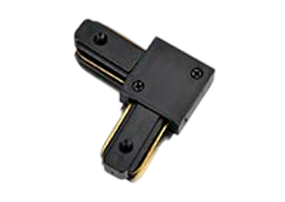 Однофазный коннектор 220V L-образный, чёрный, 69*69 мм, 100 шт/кор