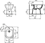 Напольное биде Ideal Standard TEMPO T510201