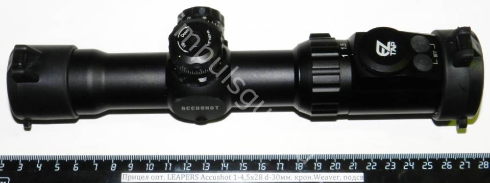 Оптический прицел LEAPERS Accushot 1-4,5х28 d-30мм. крон.Weaver, подсв. SCP3-145IEMDQ