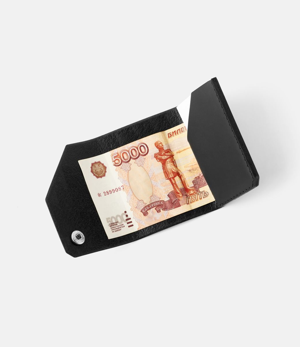 Wingback Cash Wallet Charcoal — кошелёк из кожи