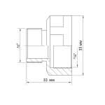 Переходник 1 1/4'' - 1/2'' вн/нар VRT® никель