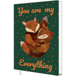 Блокнот "Sweety.Лисички" А6 96 листов, твердая ламинированная обложка соффтач, ляссе