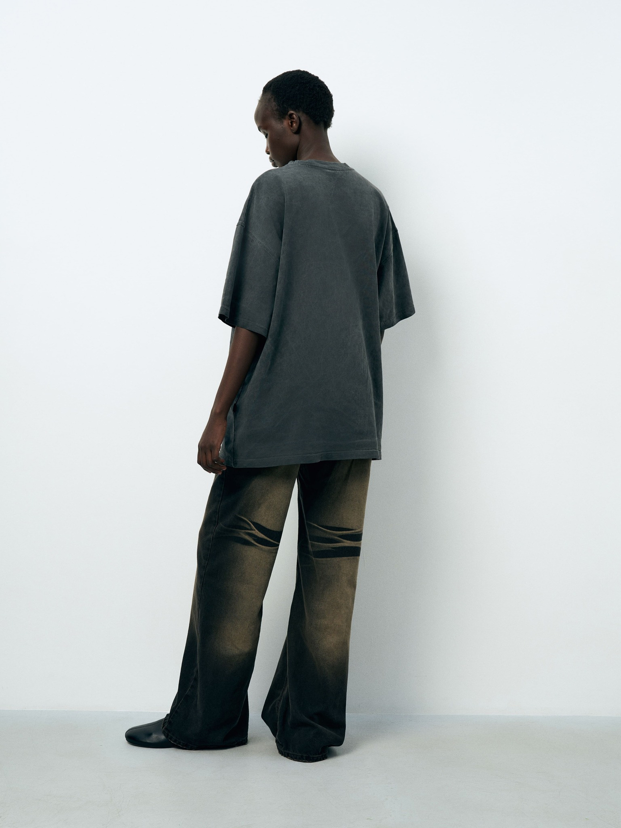 Футболка оверсайз серая