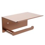 Держатель для туалетной бумаги с полочкой нерж. сталь VERONA 16876.CU медь