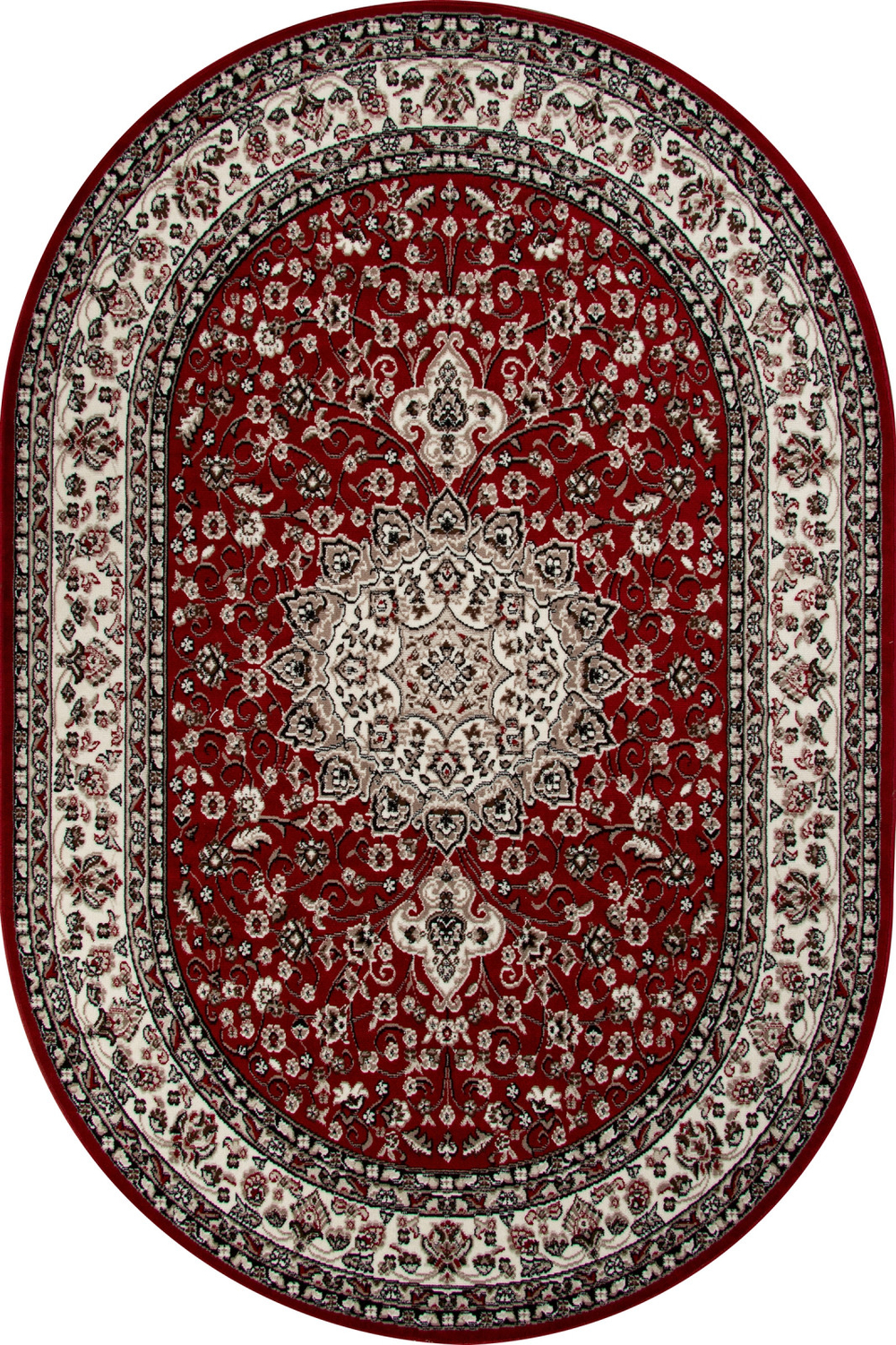 Ковер D411 - RED - Овал - коллекция GAVANA размер 80*150 см