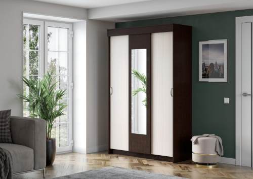 шкаф-купе Бассо Венге / Дуб Белфорд