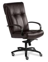 Кресло для руководителя Paris Black A коричневая кожа