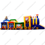 Надувная спортивная полоса препятствий "Веселый паровоз"