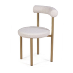 Стул Biggi, букле Turin ivory / опоры золото