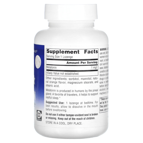 Source Naturals, Sleep Science, мелатонин, апельсин, 1 мг, 300 пастилок