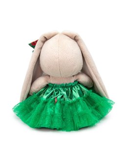 Мягкая игрушка Зайка Ми в зеленой юбке с бантом (18 см), в коробке