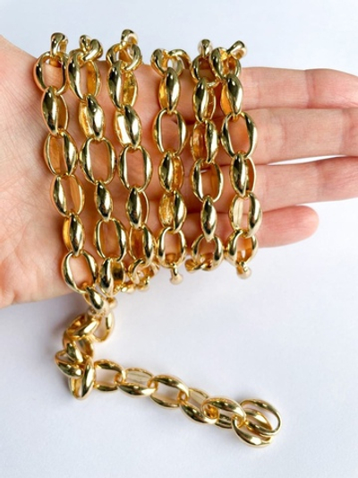 1995-з Цепь "Амстердам", 11*15 мм, позолота