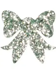 Бантик из пенофлекса 25 см., серебро, ПромЕлка (Б2-250-SILVER)