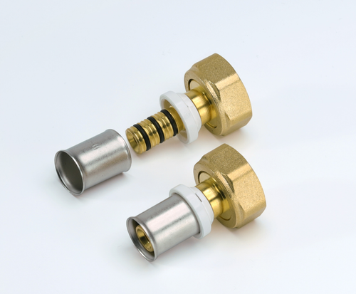 Штуцер RIIFO Omni с накидной гайкой пресс латунь 16-1/2"НГ, уп 5 шт