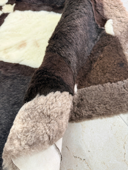 Ковер прямоугольный натуральный мех овчина, 210 х 170 см.