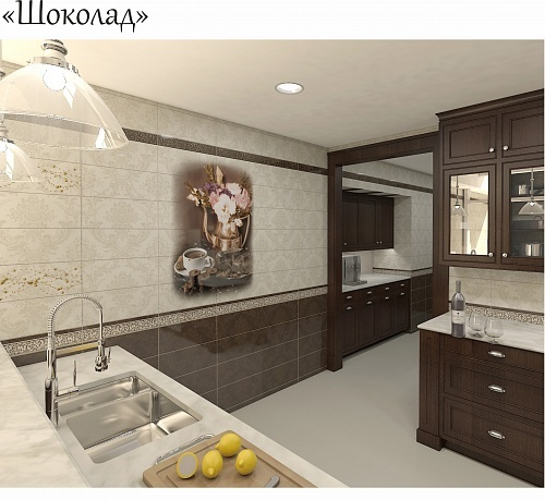 Панель ПВХ фотопечать 3D Panda Шоколад 2700х250 мм