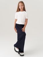 Школьные широкие брюки для девочки AT726-2 синий