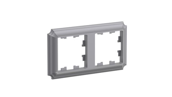 Рамка 2-м AtlasDesign Antique универс. сталь SE ATN100902