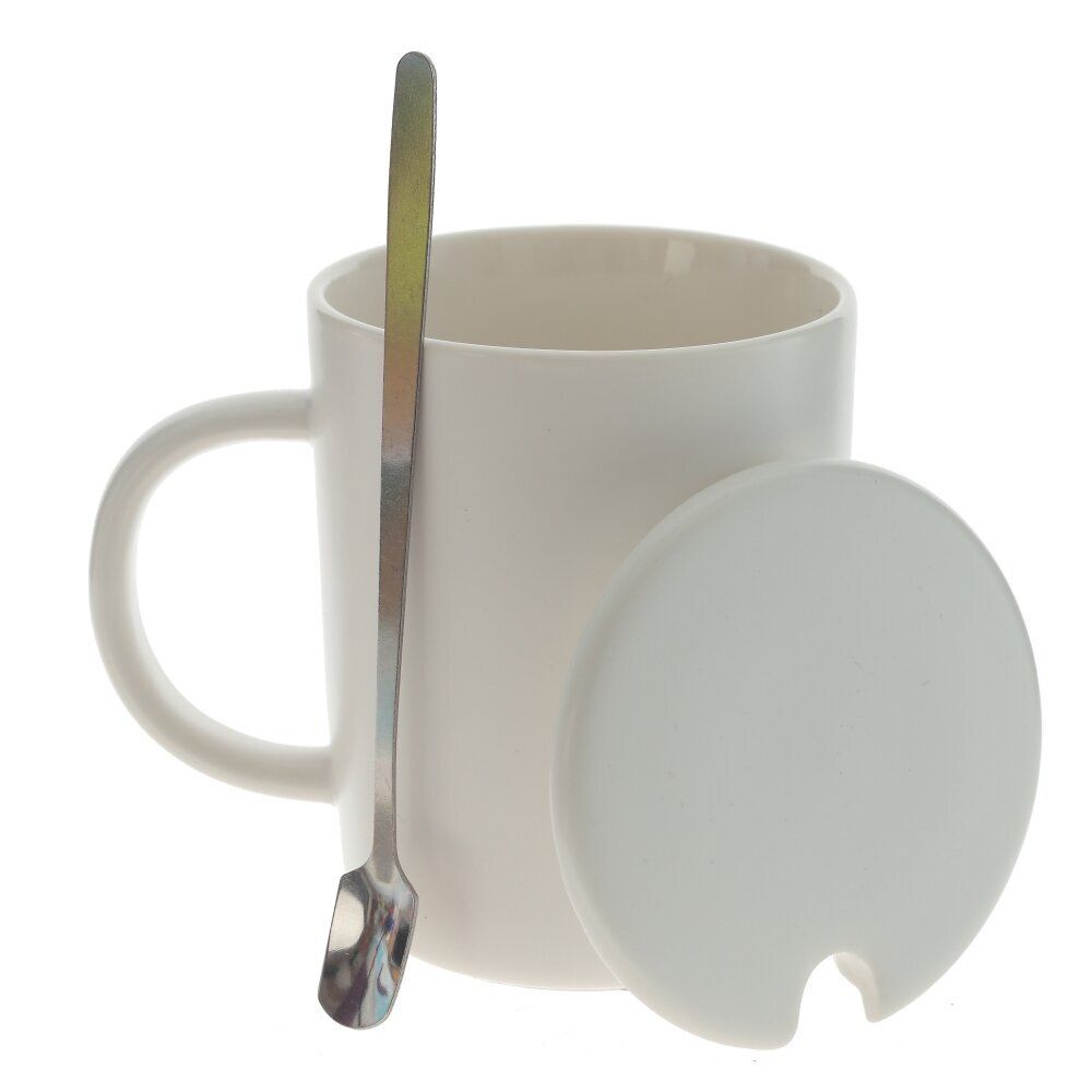 GAEM Кружка с крышкой и ложкой, 350 мл, L11,5 W8 H11 см, 4в.