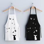 Фартук "Чихуахуа и бабочки" черный