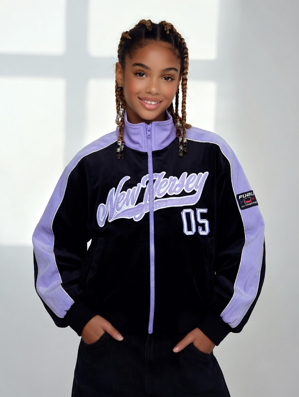 Винтажная велюровая кофта FUBU