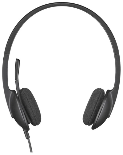 Компьютерная гарнитура Logitech USB Headset H340, черный