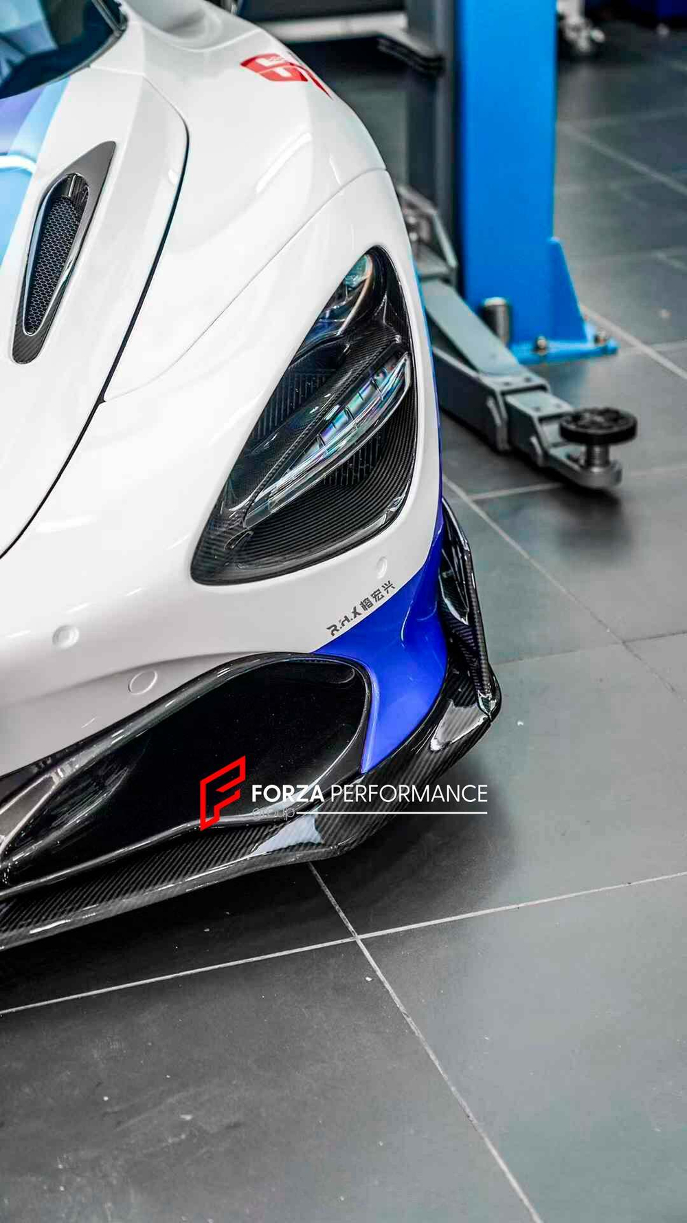 Карбоновая губа переднего бампера для McLaren 720S 2017-2023 МакЛарен тюнинг