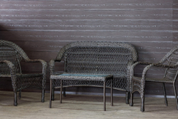 Садовый комплект из искусственного ротанга Мэдисон НЬЮ (Medison NEW) terrace set  с прямоугольным столиком без подушек