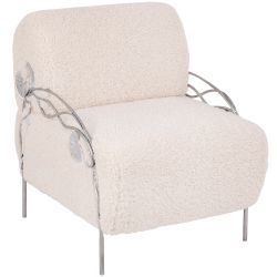 Кресло Нимфея Какао Античное Серебро