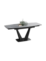 Стол кухонный Черный муар мрамор 130(190)х80х76 см