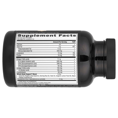 Ancient Nutrition, омега, для всего организма, 90 капсул