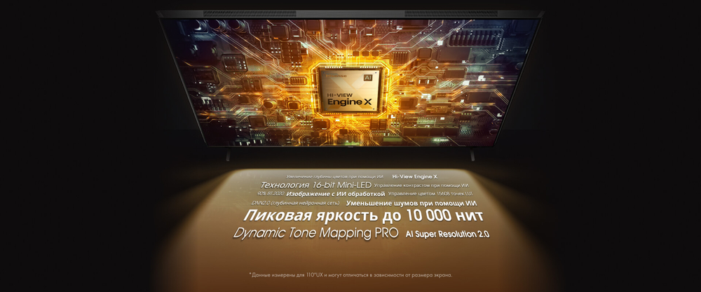 Телевизор Hisense 110UXNQ, Mini LED,4K UHD 2024